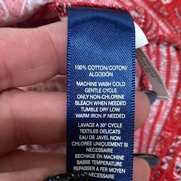 Chaps red elastic collar top size L - Picture 7 of 9